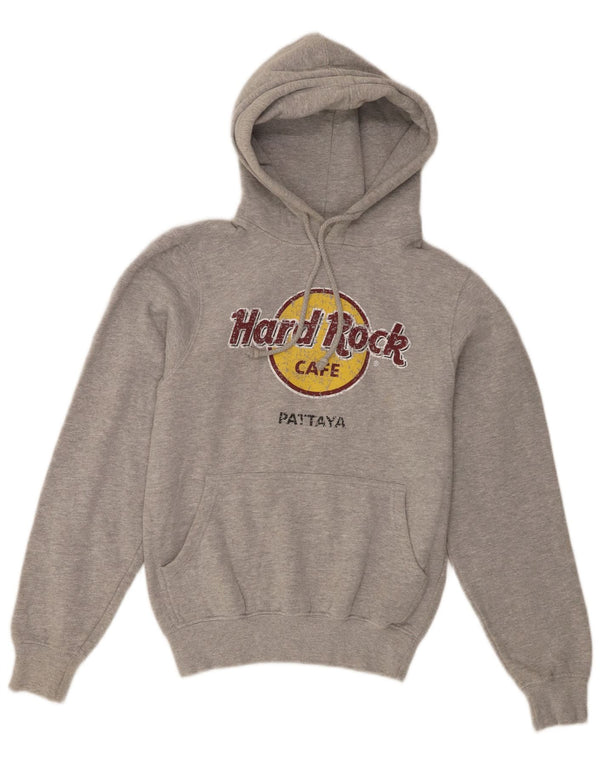 Hard Rock Cafe Damen Pattaya Kapuzenpullover UK 10 Small Grau meliert
