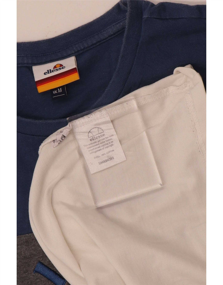 Ellesse Herre Grafisk T-Shirt Top Medium Flerfarvet Colourblock Bomuld