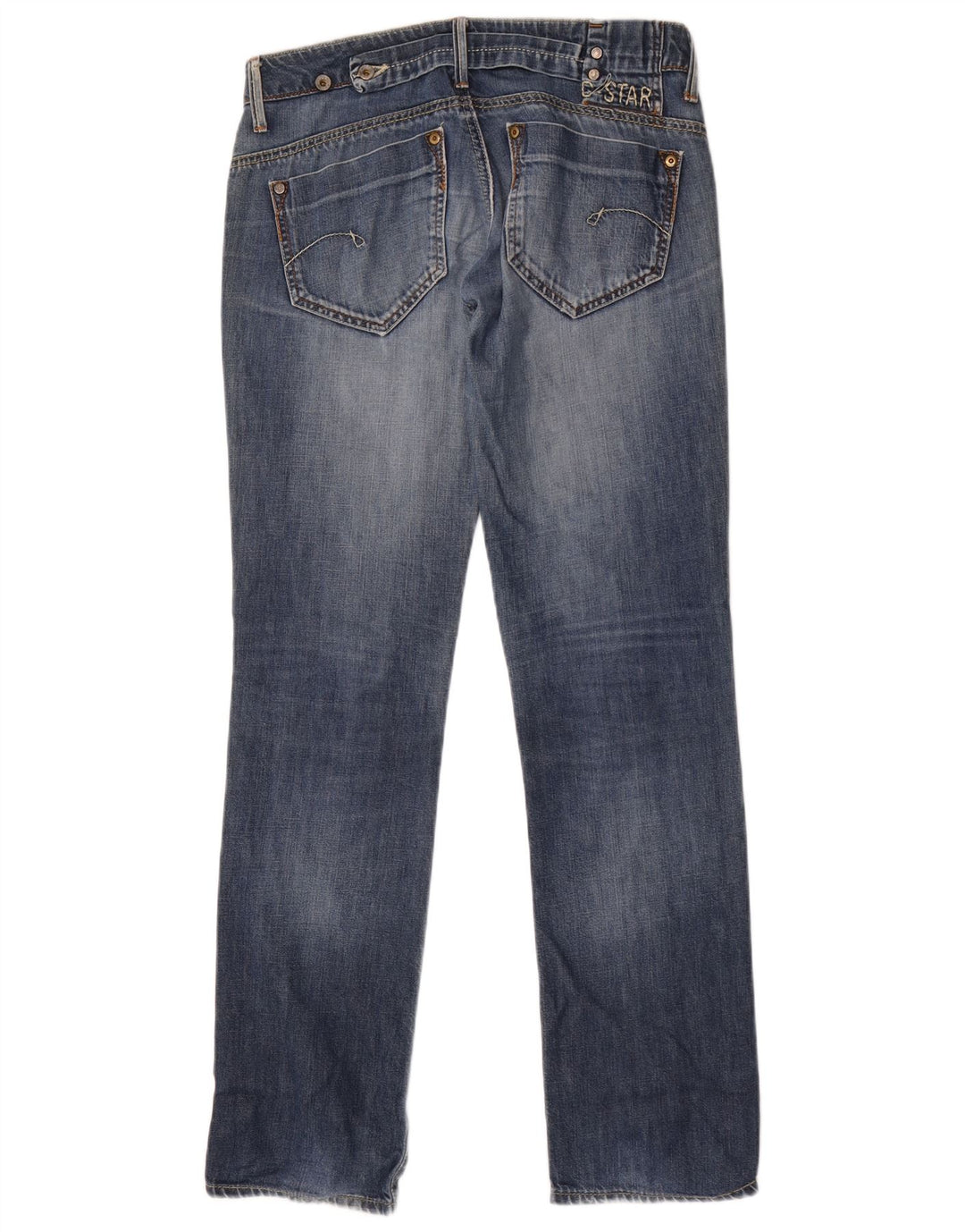 G-Star Womens Straight Jeans W28 L34 Blue Cotton