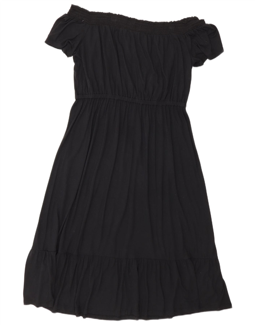 Old Navy Womens Off Shoulder Dress UK 16 Large Black Rayon