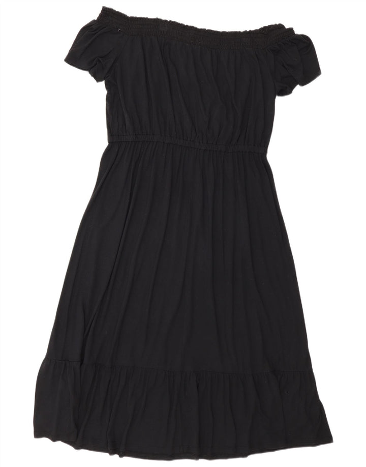 Old Navy Womens Off Shoulder Dress UK 16 Large Black Rayon
