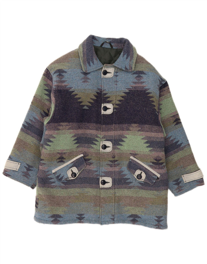 Canda Boys Overcoat 13-14 Years Multicoloured Geometric Acrylic