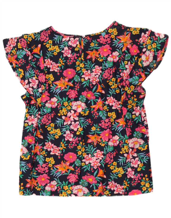 J. Crew Damen-Blusenoberteil mit Fledermausärmeln, Größe M, mehrfarbig, Blumenmuster, UK 14