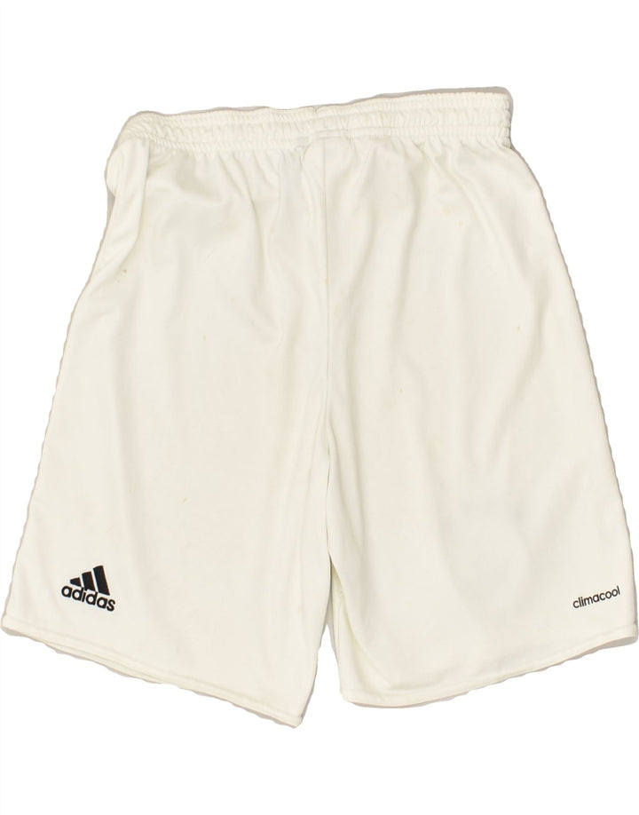 ADIDAS Boys Deutscher Fussball Bund Sport Shorts 11-12 Years White | Vintage Adidas | Thrift | Second-Hand Adidas | Used Clothing | Messina Hembry 