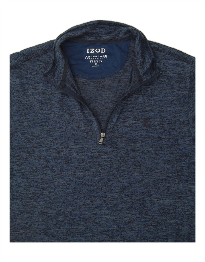 IZOD Mens Zip Neck Pullover Tracksuit Top Medium Navy Blue Flecked Vintage Izod and Second-Hand Izod from Messina Hembry 