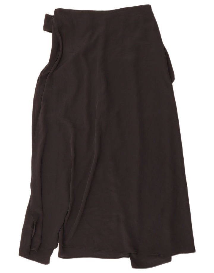 Zara Womens Asymmetric Midi Wrap Skirt Small W26 Black