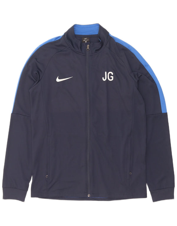 Giacca da tuta grafica Nike Dri Fit da uomo, color block medio blu navy