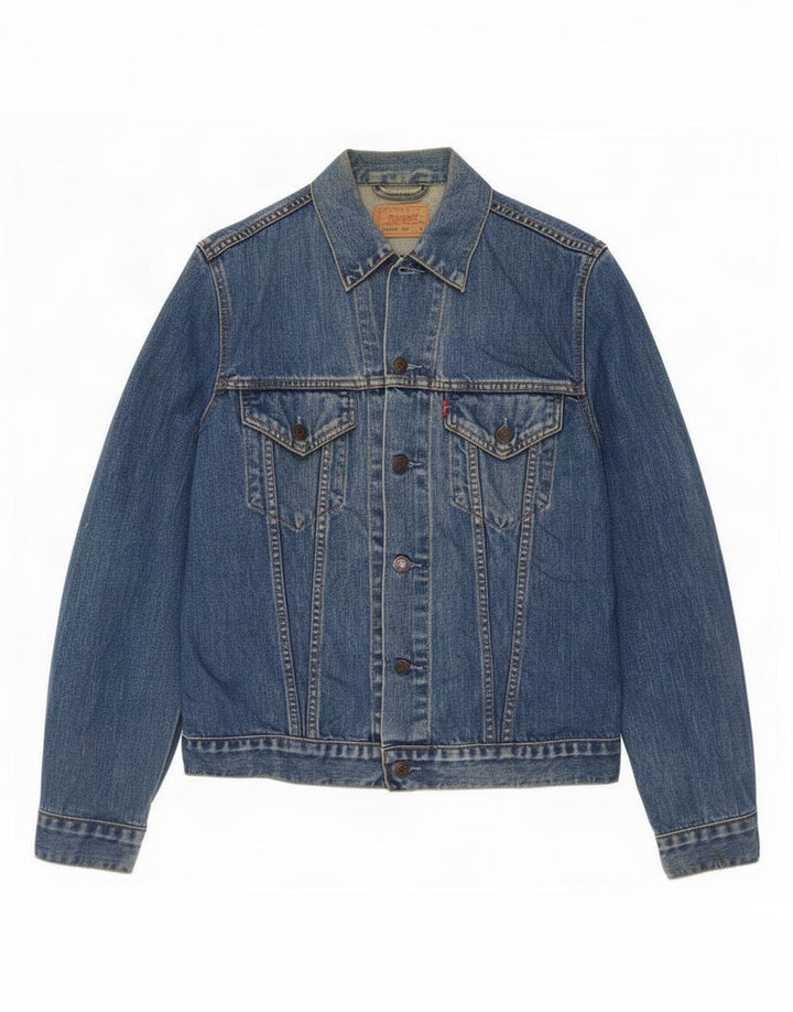 Levi's Veste en jean pour homme UK 40 Large Bleu Coton