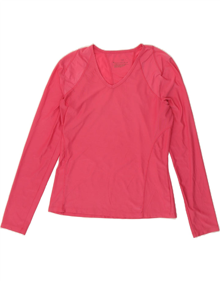 TEK GEAR Womens Top Long Sleeve UK 14 Large Pink Polyester Vintage Tek Gear and Second-Hand Tek Gear from Messina Hembry 