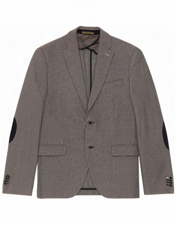 Jaqueta blazer masculina Zara com 2 botões EU 52 grande cinza