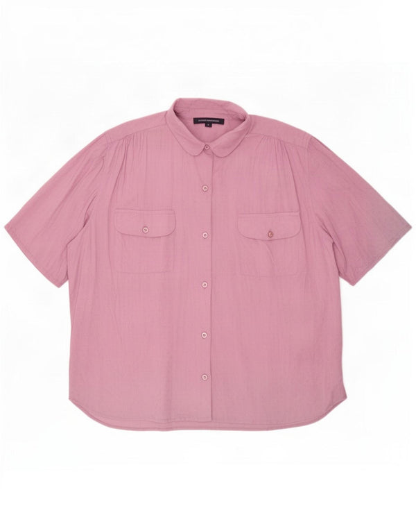 Chemise à manches courtes femme French Connection UK 18 XL Viscose rose