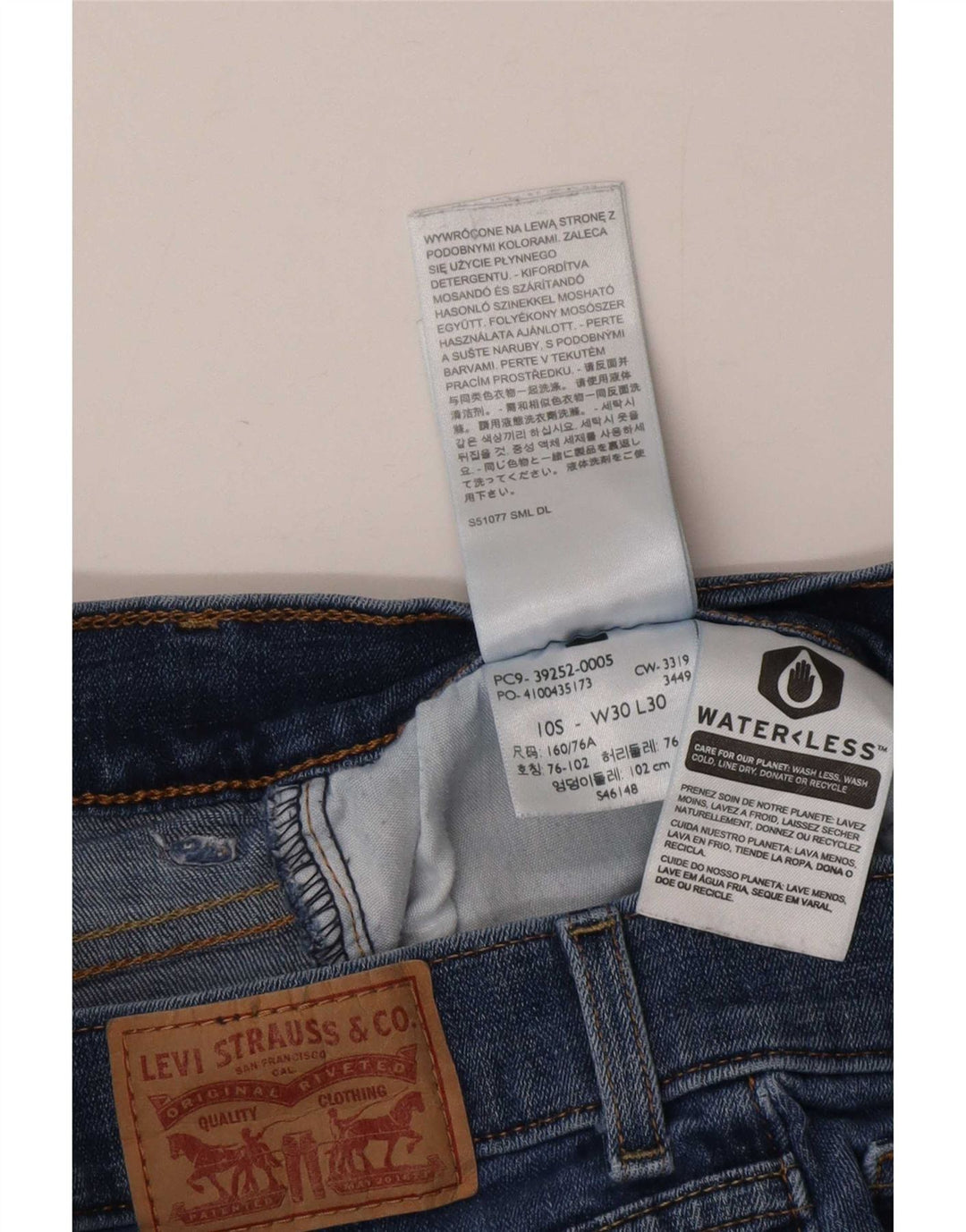 Jeans bootcut classici da donna Levi's US 10 Large W30 L30 cotone blu
