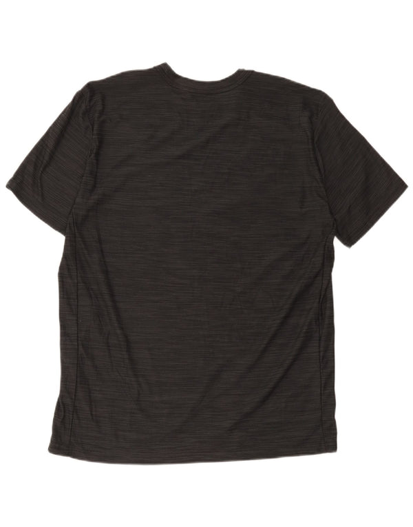 Nike Hommes Dri Fit T-Shirt Haut Large Noir Rayé Polyester