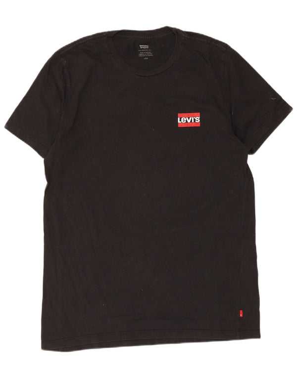Ανδρικό T-Shirt Levi's Top μεγάλο μαύρο βαμβακερό
