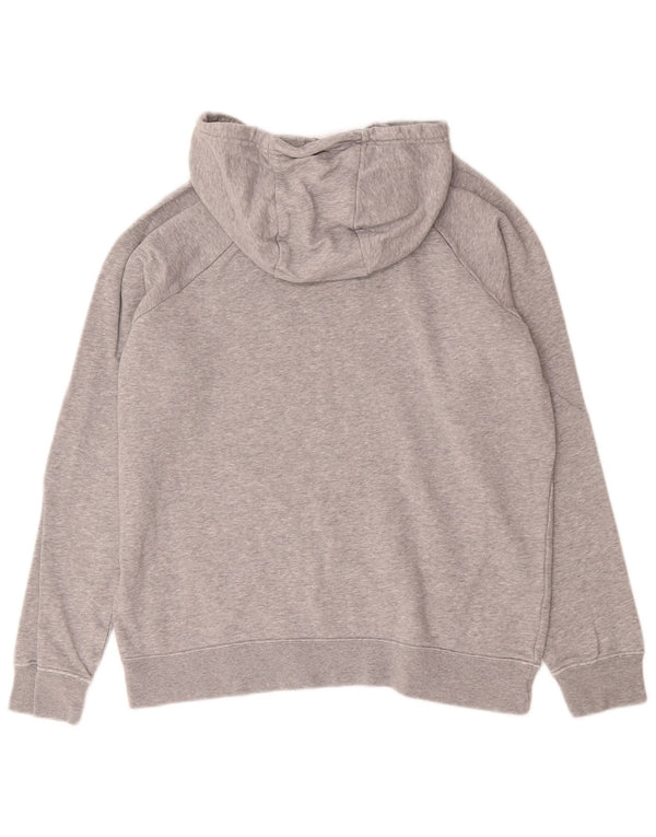 Nike Mens Graphic Hoodie Jumper Large Grey Flecked Cotton