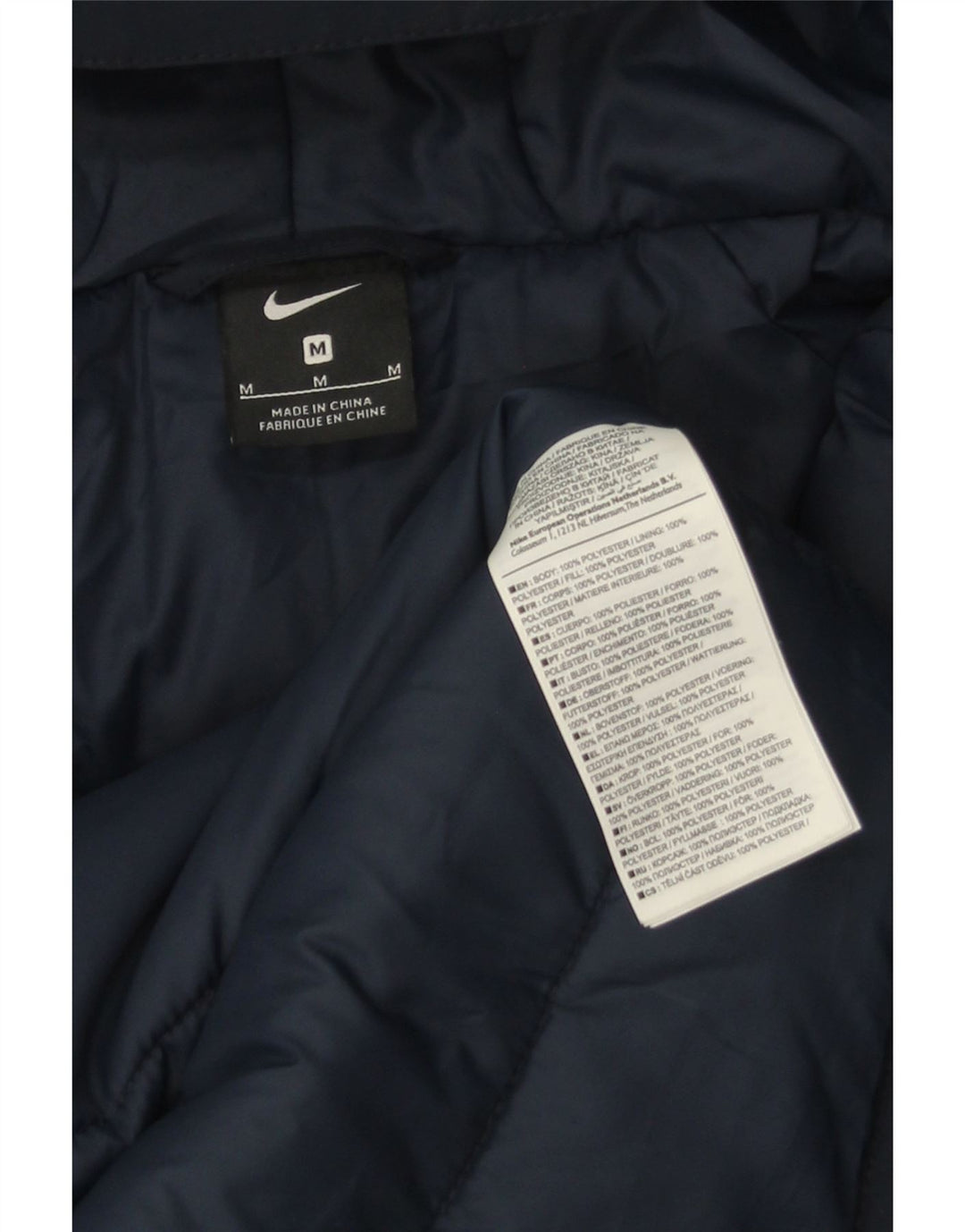 Giacca Parka con cappuccio da uomo Nike UK 38 medio blu navy poliestere