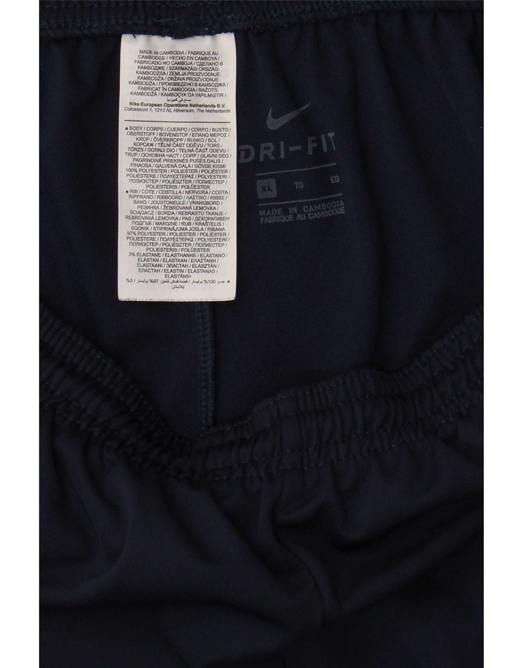 Pantaloni da tuta Nike Dri Fit da uomo XL in poliestere blu navy