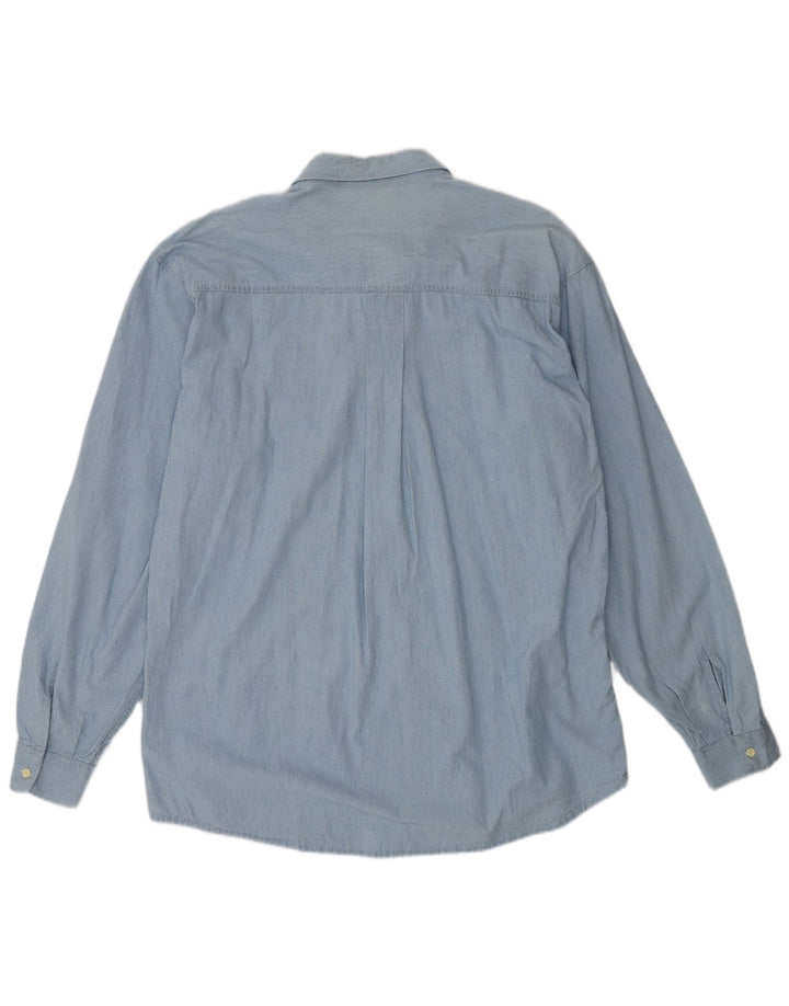 Camisa masculina Carrera XL azul algodão