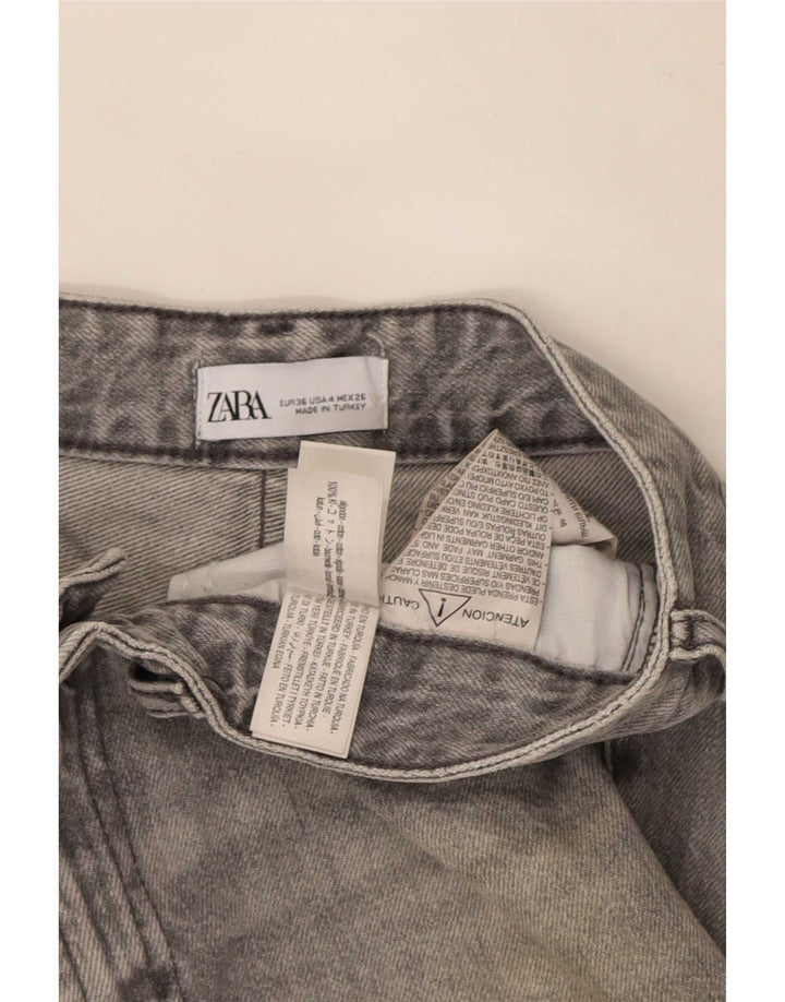 Zara Womens Bootcut Jeans EU 36 XS W26 L33 Grey Cotton