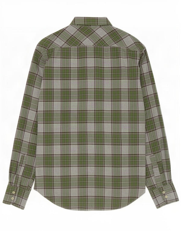 Best Company Mens Shirt Large Green Check Cotton