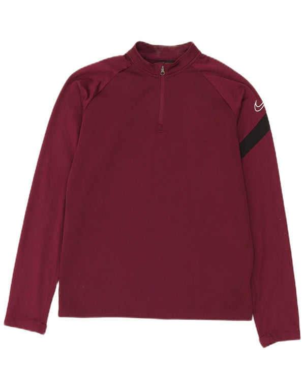 Nike Boys Dri Fit Grafisk Pullover Træningsdragt Top 12-13 år Large Burgundy