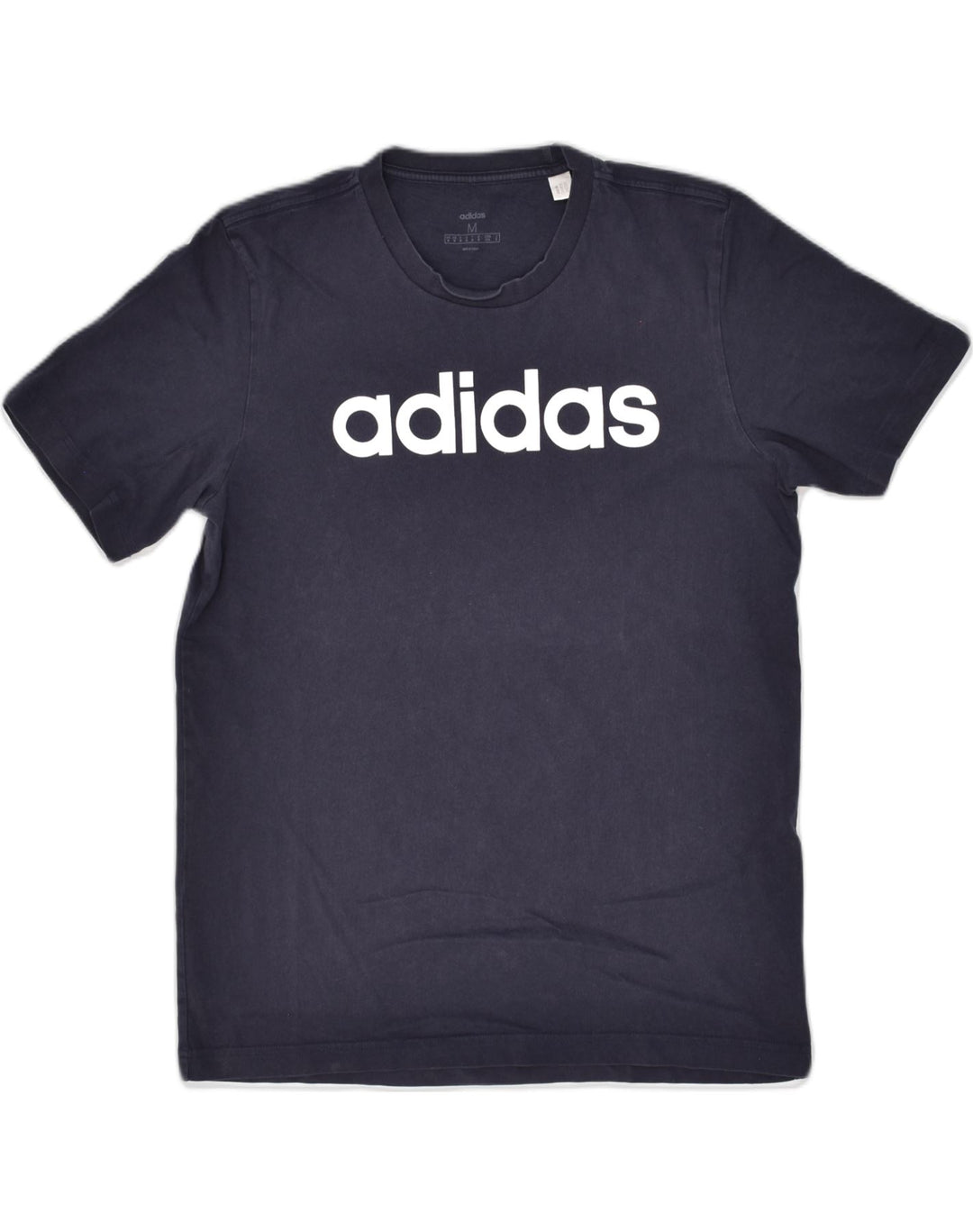 ADIDAS Mens Graphic T-Shirt Top Medium Navy Blue Cotton | Vintage Adidas | Thrift | Second-Hand Adidas | Used Clothing | Messina Hembry 