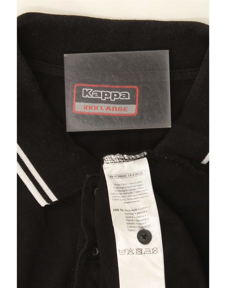 Kappa Mens Polo Shirt 3XL Black Cotton