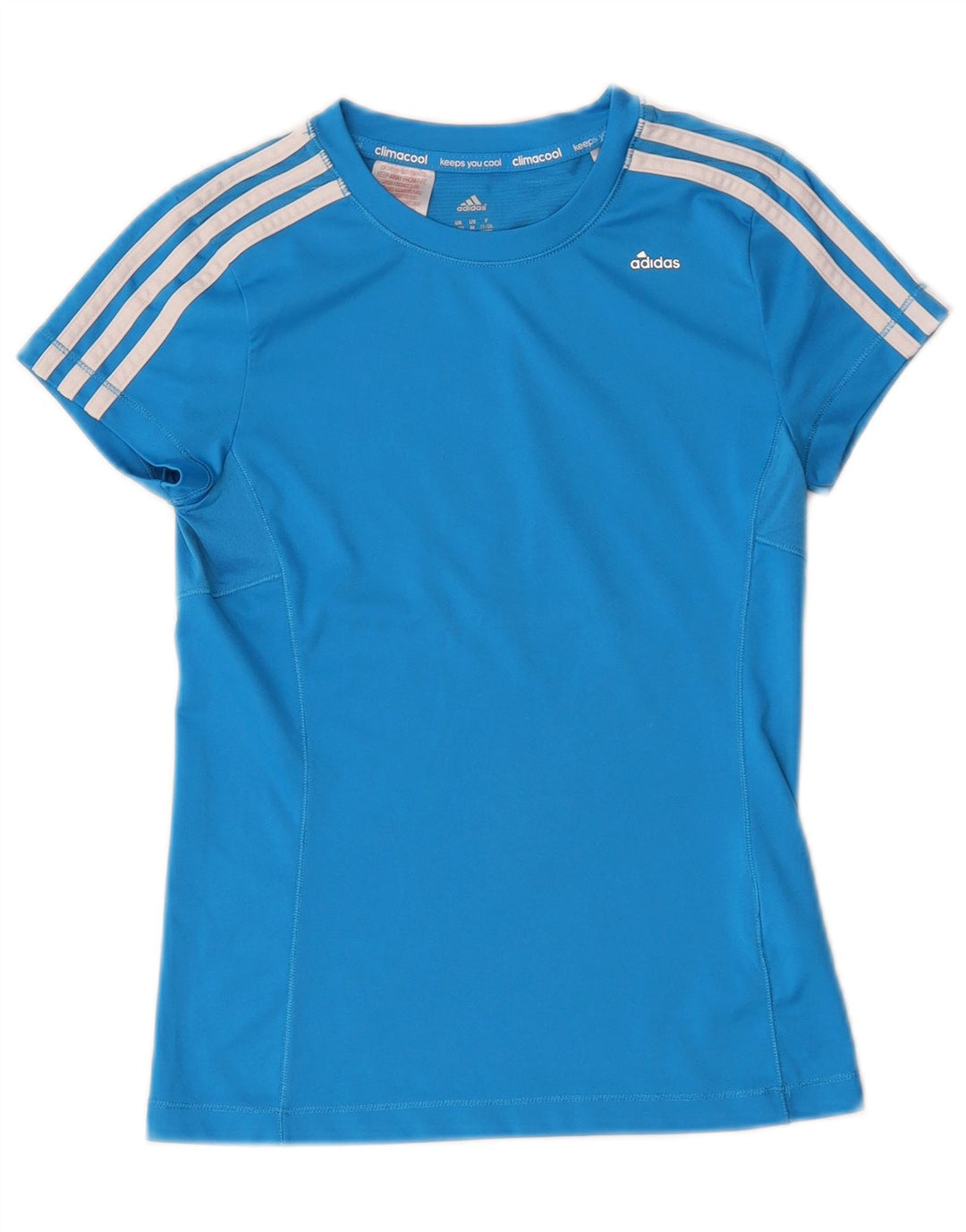 Adidas Boys Climacool T-Shirt Top 11-12 Years Blue Polyester