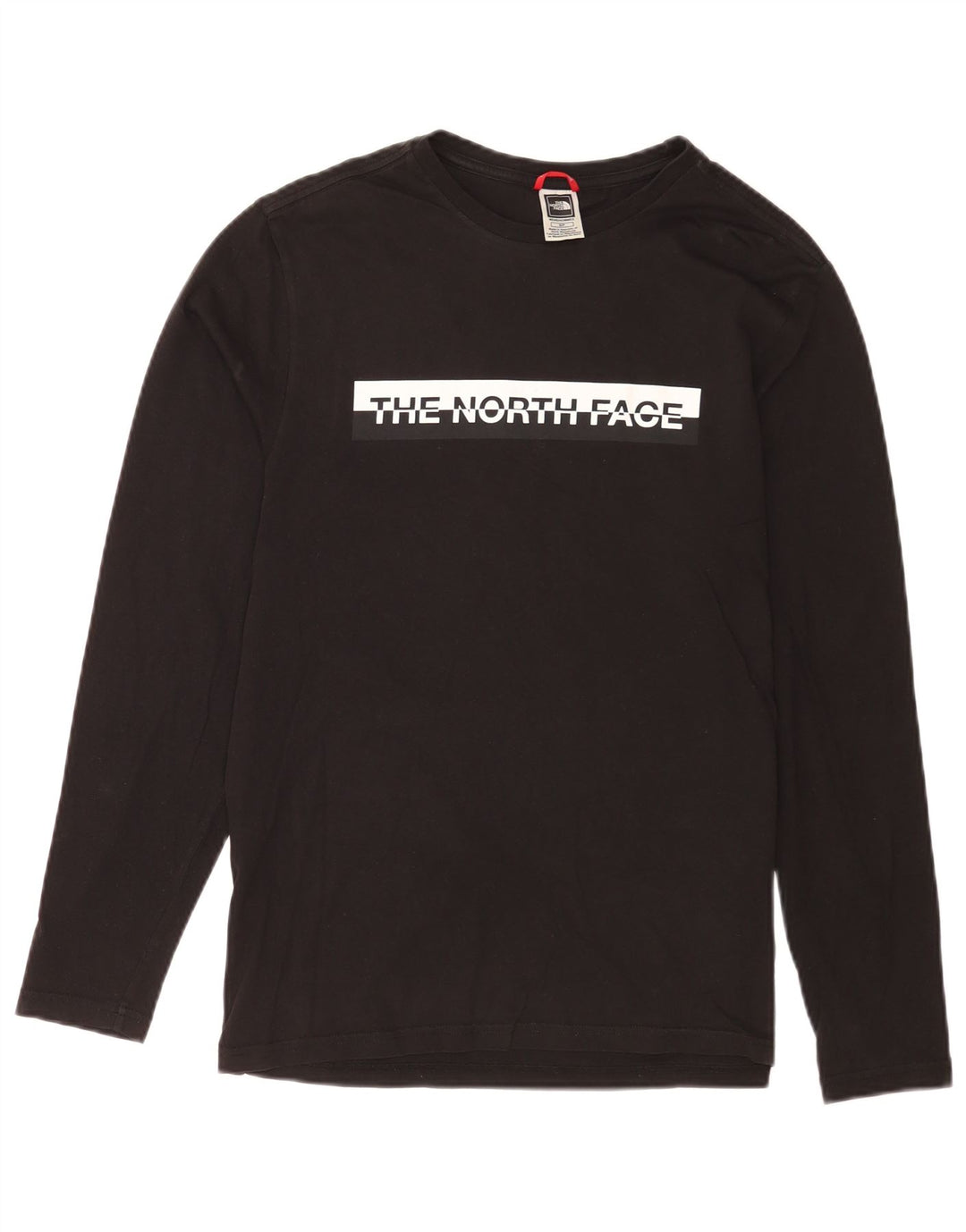 The North Face Mens Graphic Top Long Sleeve Small Black Cotton