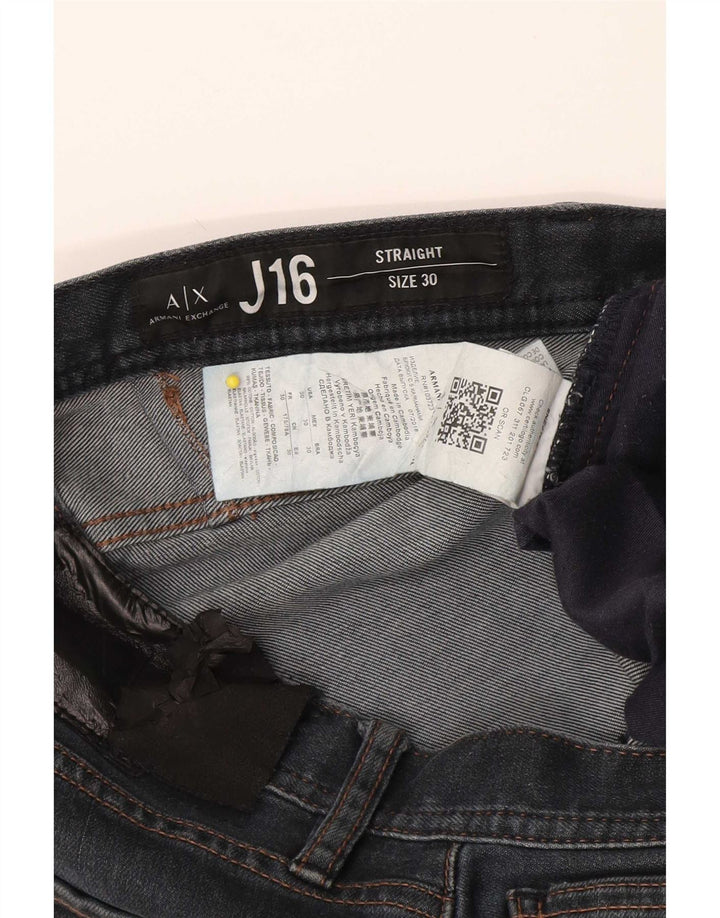 Armani Exchange Mens Straight Jeans W30 L32 Navy Blue Cotton