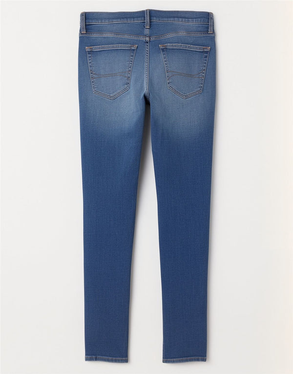 Jeans Hollister Mujer Ajustados Desgastados W32 L32 Algodón Azul