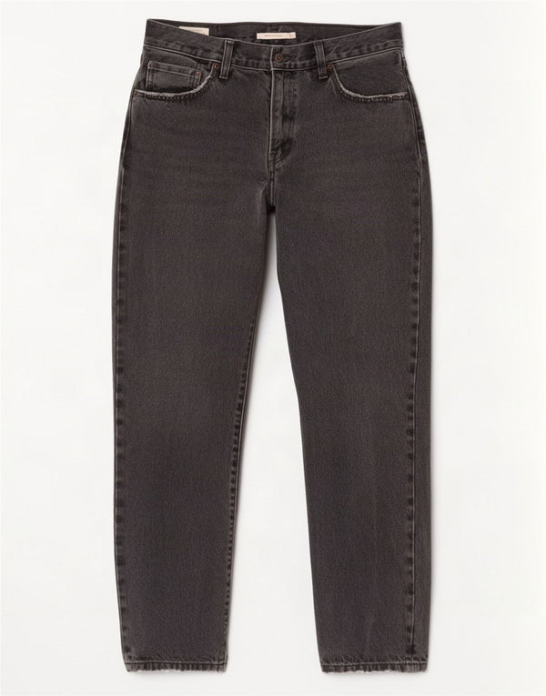 Levi's Womens Middy Straight Jeans W29 L31 Grey Cotton