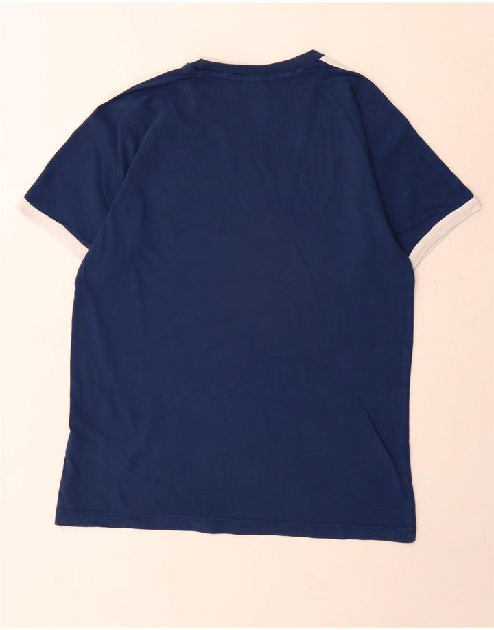 Adidas Mens Camiseta Top Médio Algodão Azul Marinho