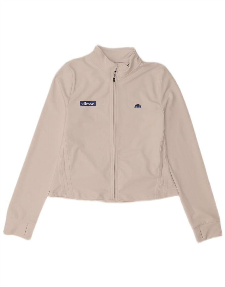 Ellesse Γυναικεία αθλητική φόρμα Top Jacket UK 10 Small White Polyester