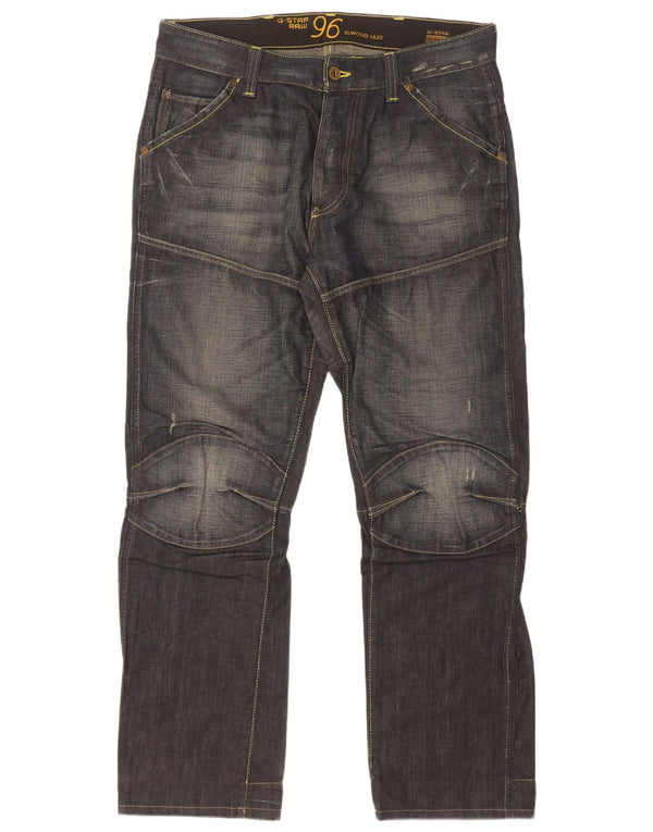 Мужские прямые джинсы G-Star Elwood W34 L36, синий хлопок