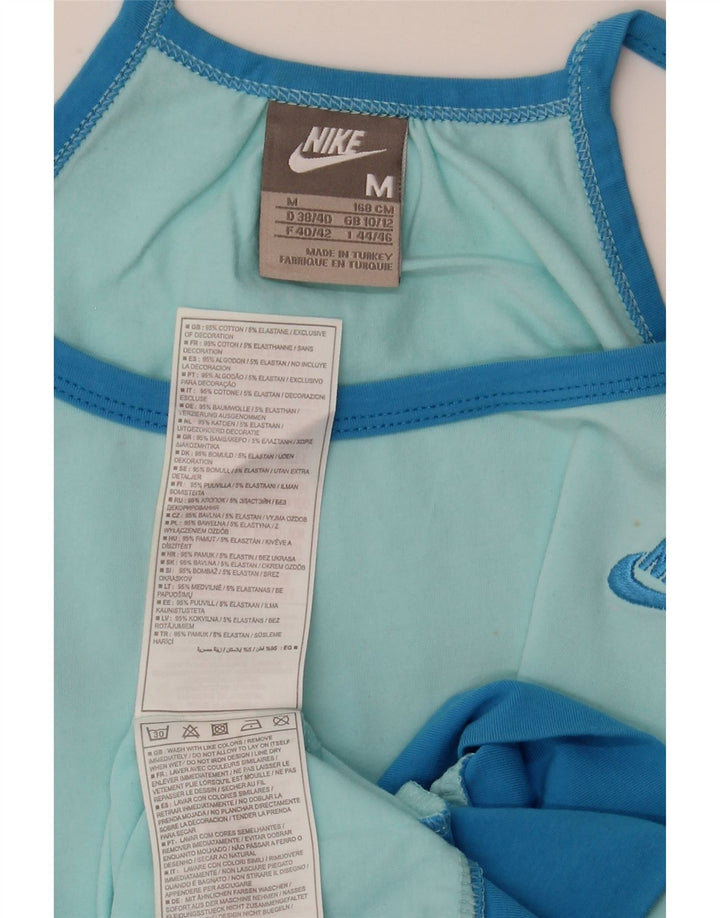 Top corto Nike da donna Cami Top UK 10/12 Cotone blu medio