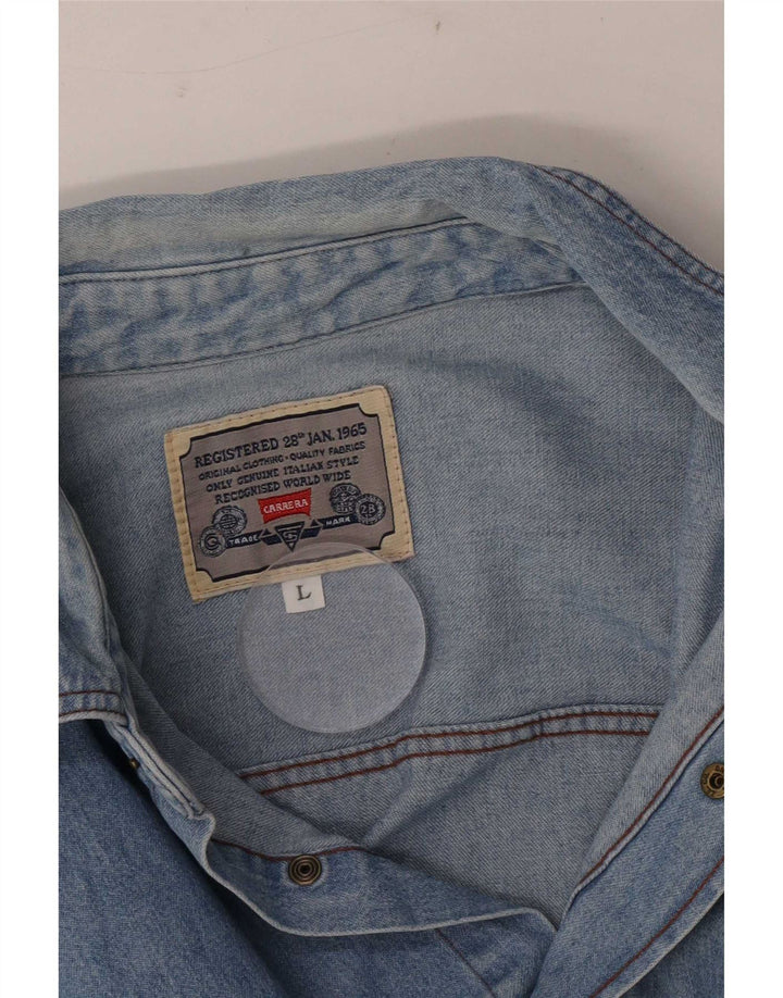 Camicia di jeans da uomo Carrera grande blu