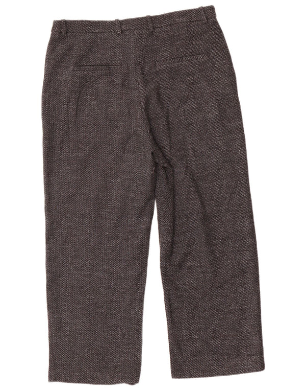 Zara Womens Loose Fit Cropped Trousers EU 40 Medium W30 L23 Grey Polyester