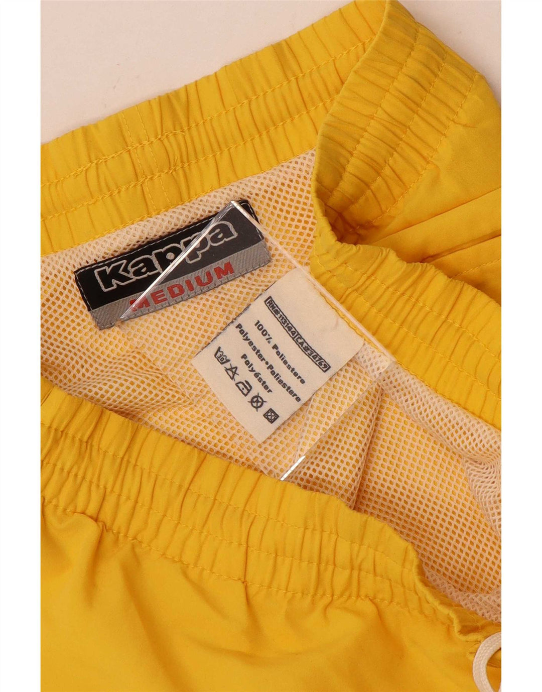 Kappa Short de Bain Homme Jaune Moyen Polyester