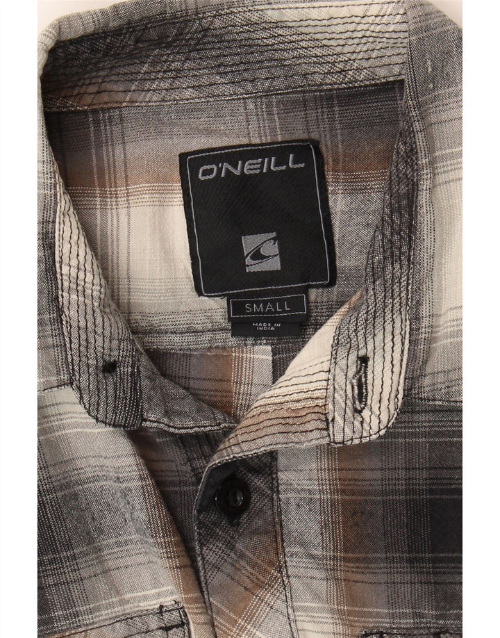 O'NEILL Mens Flannel Shirt Small Grey Check Cotton Vintage O'Neill and Second-Hand O'Neill from Messina Hembry 