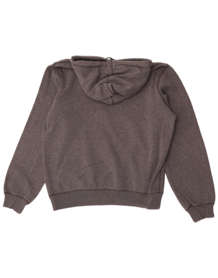 NIKE Mens Graphic Hoodie Jumper Small Grey Cotton