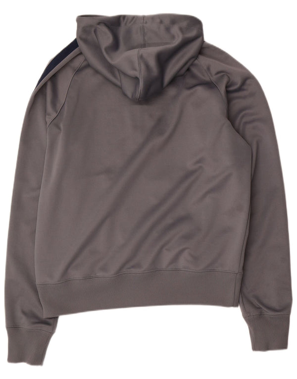 Nike Pull à capuche zippé pour homme en polyester color block gris moyen