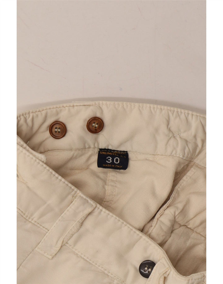 UNLIMITED Womens Pegged Chino Trousers W30 L26 Beige Cotton Vintage Unlimited and Second-Hand Unlimited from Messina Hembry 