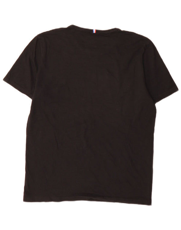 Le Coq Sportif Mens Regular Fit T-Shirt Top Medium Black Cotton