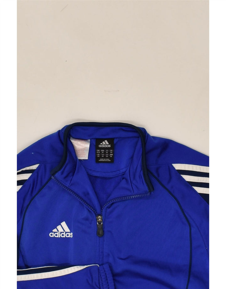 ADIDAS Boys Tracksuit Top Jacket 9-10 Years Medium Blue Polyester | Vintage Adidas | Thrift | Second-Hand Adidas | Used Clothing | Messina Hembry 