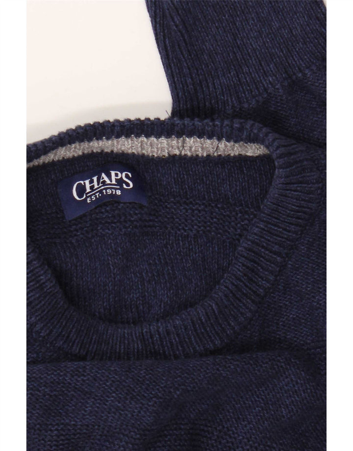 Chaps Pull Col Bateau Homme Rayé Bleu Marine Moyen