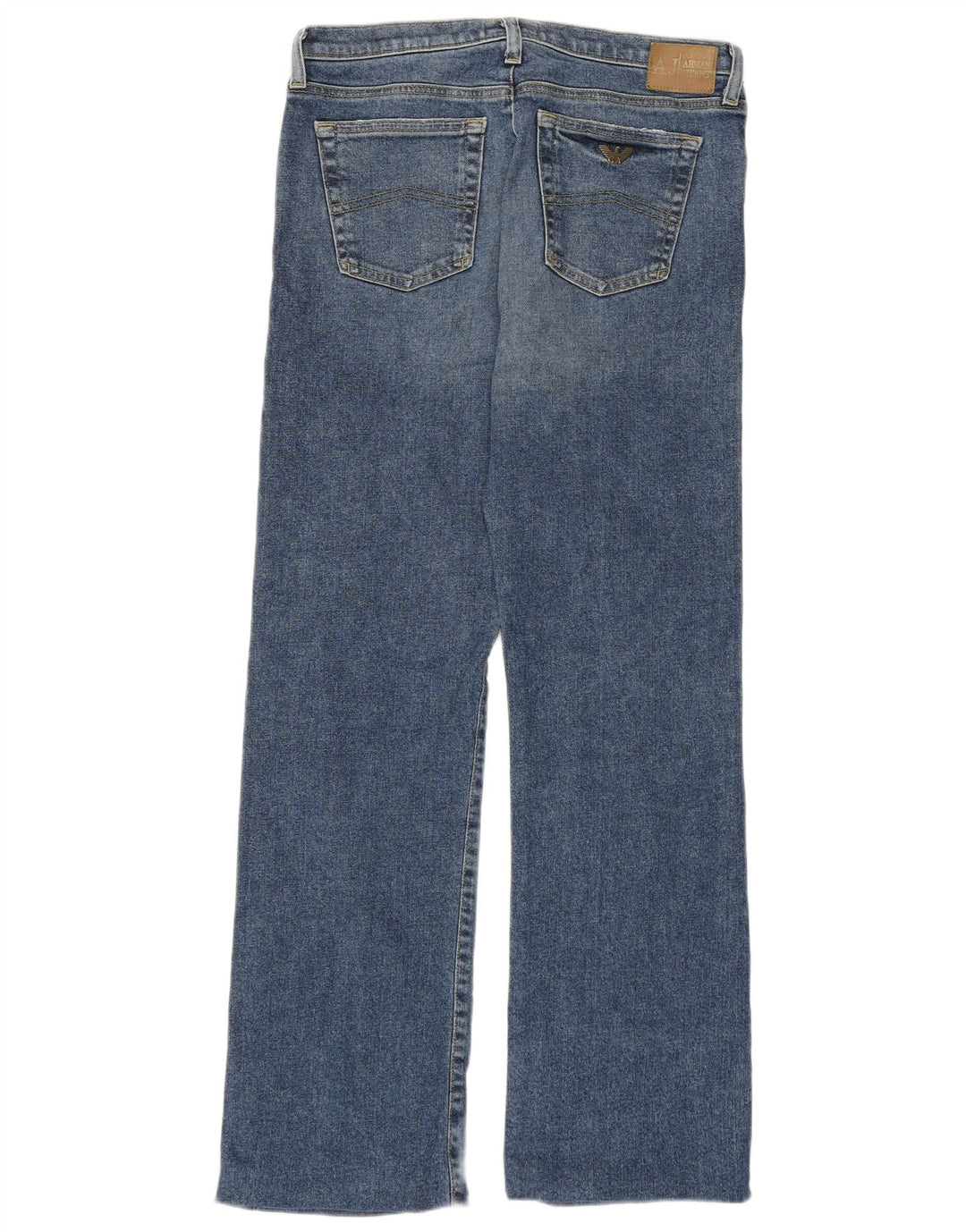 Armani Mens Bootcut Jeans W30 L29 Blue Cotton