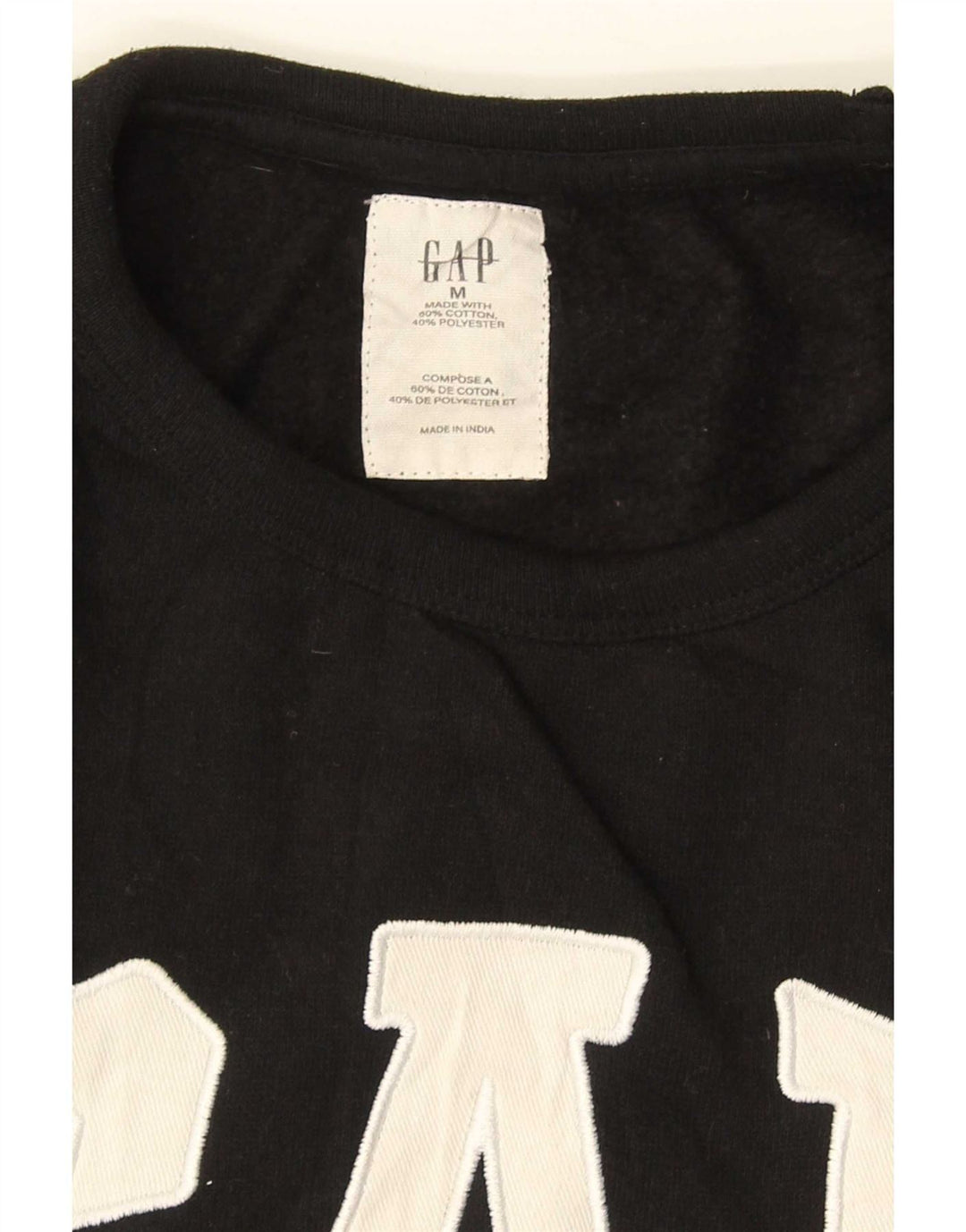 Gap Mens Graphic Sweatshirt Jumper Medium Black Cotton