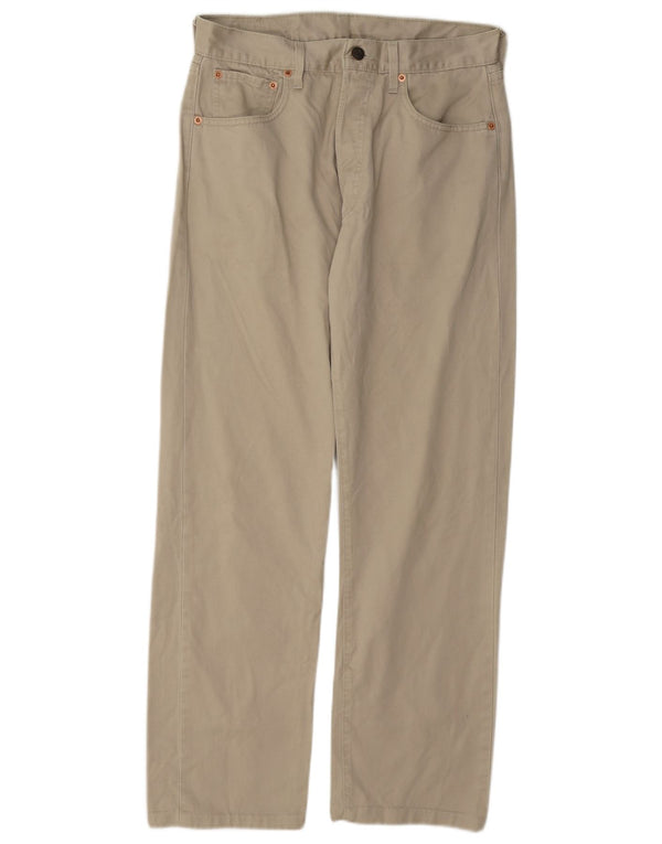Levi's Mens 551 Straight Loose Fit Casual Trousers W32 L29 Beige Cotton