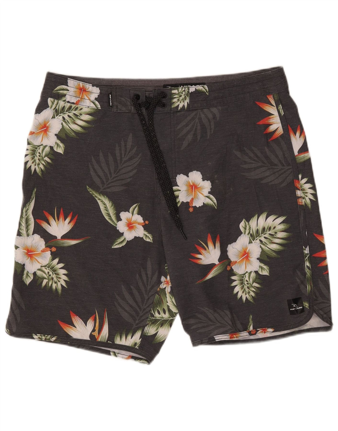 Rip Curl Mens Mirage Swimming Shorts Large  Grey Floral Polyester